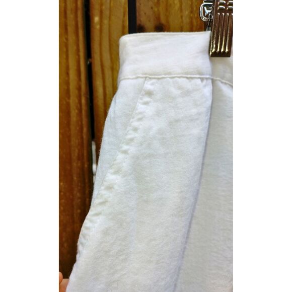 Women's Charter Club Pant Shop Classic Fit Linen White w/Shimmer Pants (Sz 18) - Picture 3 of 10